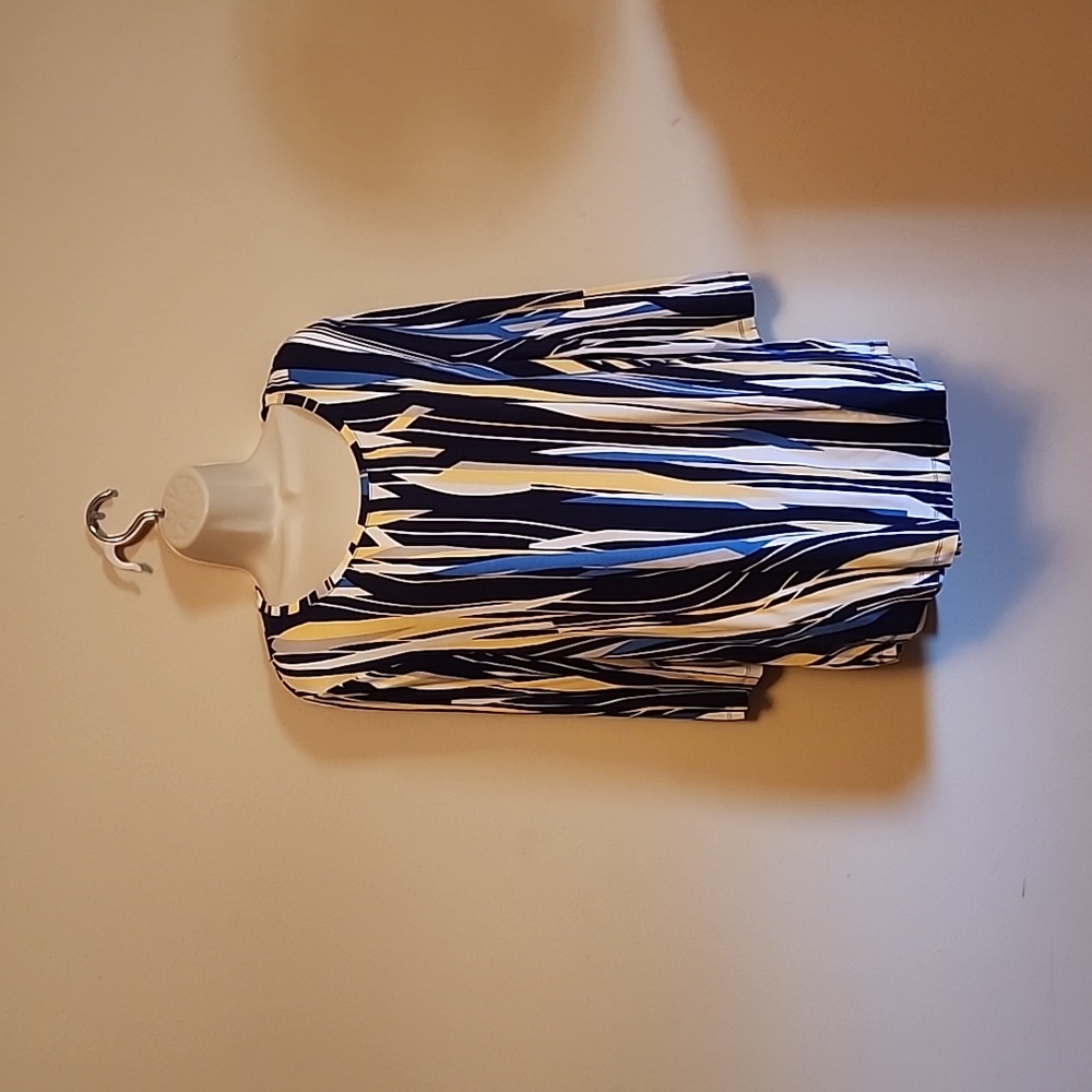 JM COLLECTION L SPRING BLOUSE EUC